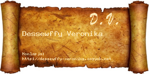 Dessewffy Veronika névjegykártya